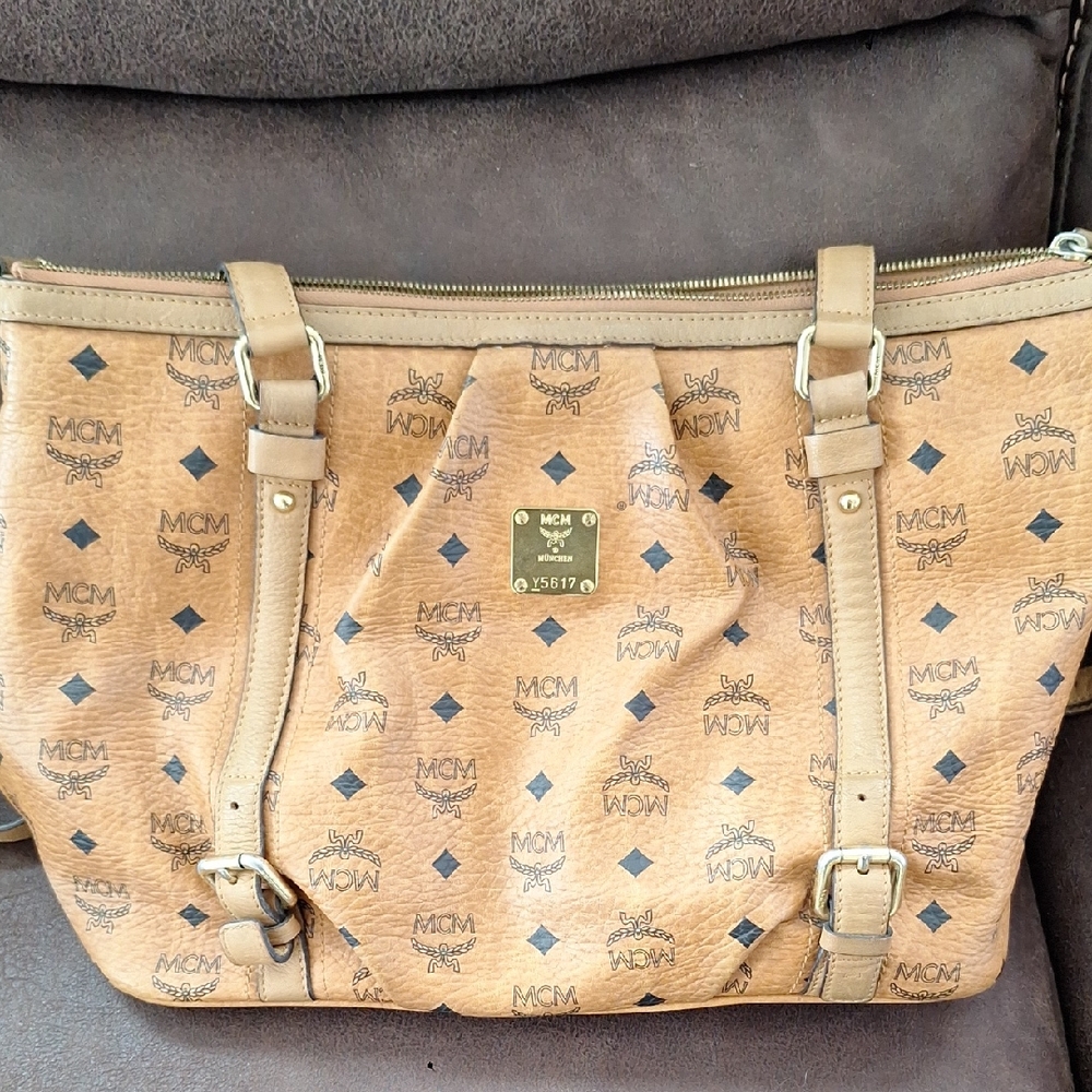 MCM Brown Monogram Shoulder/crossbody Bag